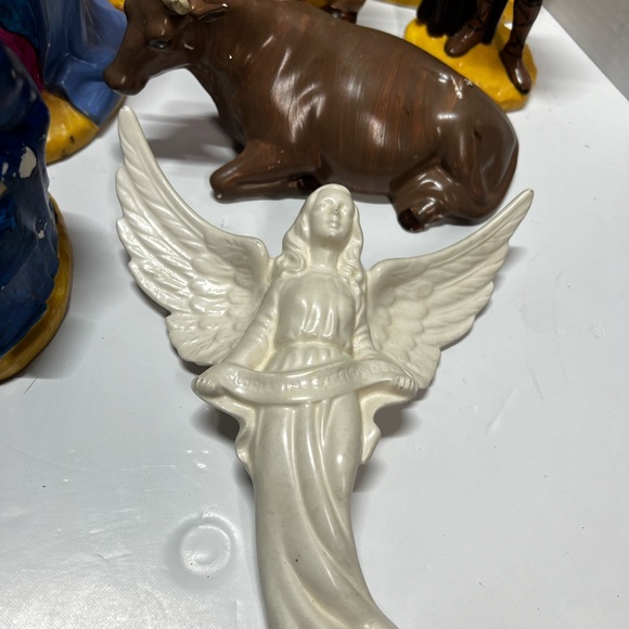 Christmas Nativity Vintage Holland Mold Set Piece Hand Painted Large 16 Pieces - Picture 3 of 16